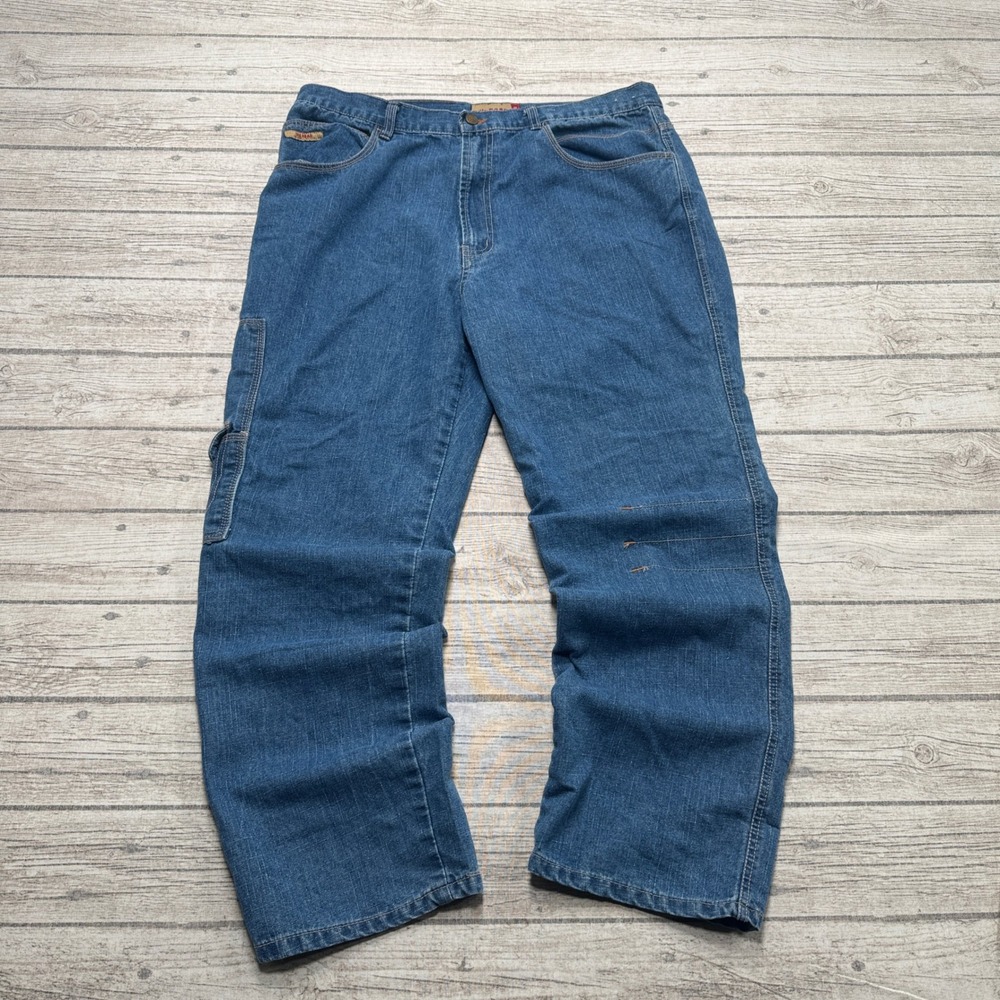 Y2K The Road Carpenter Jeans Men's 40x30 Blue Denim Relaxed Fit Straight Utility